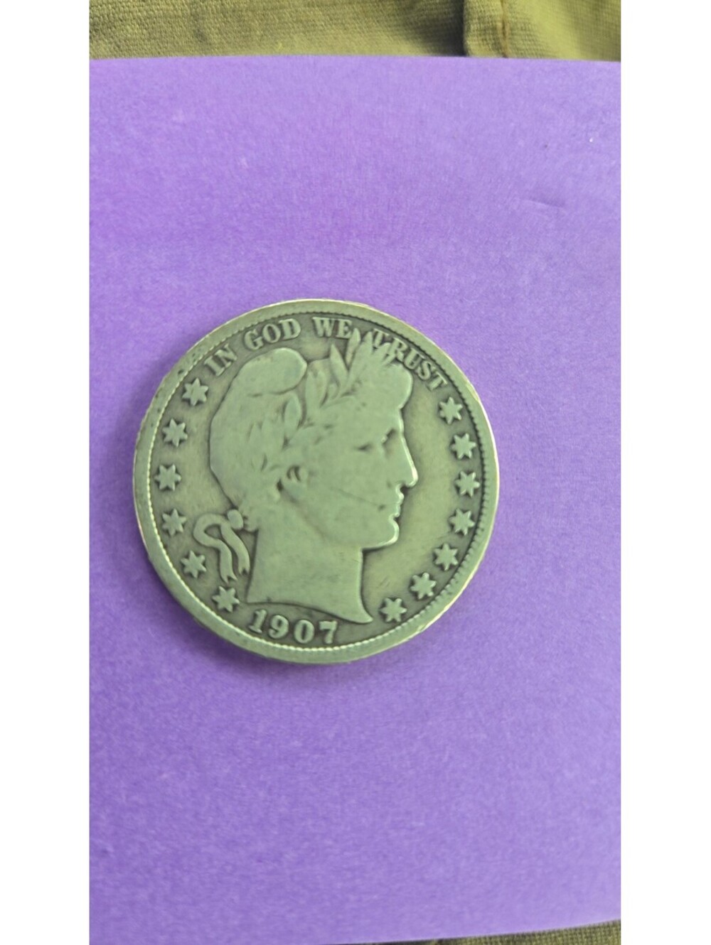 1907-D Barber Half Dollar Silver Coin